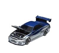 XGFFBAGB Modèle De Voiture en Alliage À L'échelle 1/64 pour GTR R34 Open Cover TM, Décoration De Collection(Silver C,with Box)