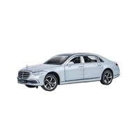 XGFFBAGB Modèle De Voiture en Alliage Moulé sous Pression pour S400, Échelle 1:24, Jouet Sonore Et Lumineux, Cadeau(Silver,with Box)