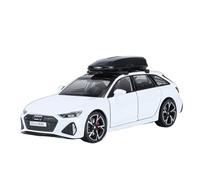 XGFFBAGB Modèle De Voiture Miniature en Alliage Moulé sous Pression pour Break RS6 Quattro, Échelle 1:32, Cadeaux Sonores Et Lumineux(White,with Box)