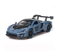 XGFFBAGB Modèle De Voiture Senna en Alliage Moulé sous Pression À L'échelle 1/32, Jouets en Métal, Collection Son Et Lumière, Cadeaux(Blu,with Box)
