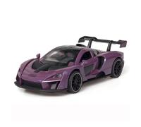 XGFFBAGB Modèle De Voiture Senna en Alliage Moulé sous Pression À L'échelle 1/32, Jouets en Métal, Collection Son Et Lumière, Cadeaux(Purple,with Box)