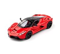 XGFFBAGB Modèle Réduit De Voiture De Sport Décapotable LaFerrari en Alliage, Échelle 1:24, en Métal Moulé sous Pression, Jouet Cadeau(Red with Box)