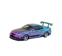 XGFFBAGB Modèle Réduit De Voiture en Alliage 1/64 pour GT-R R34 Nismo Z-Tune(Color Change C,with Box)