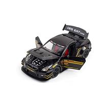 XGFFBAGB Modèle Réduit en Alliage Moulé sous Pression pour GTR R35, Jouet À Tirer, Échelle 1/24(Black,No Box)