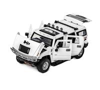 XGFFBAGB Véhicule Blindé Tout-Terrain H2, Modèle Réduit De Voiture en Alliage Moulé sous Pression, Échelle 1:24, Jouet De Collection, Cadeau(White,No Box)