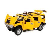 XGFFBAGB Véhicule Blindé Tout-Terrain H2, Modèle Réduit De Voiture en Alliage Moulé sous Pression, Échelle 1:24, Jouet De Collection, Cadeau(Yellow,with Box)
