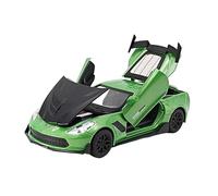XGFFBAGB Voiture De Sport Chevrolet Corvette 1:32, Modèle Réduit en Alliage Métallique Moulé sous Pression, pour Enfants, Cadeaux(Green,with Box)