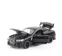 XGFFBAGB Voiture De Sport en Alliage Moulé sous Pression pour Coupé M4, Échelle 1:32, Jouet en Métal, Décoration, Son Et Lumière, Collection, Cadeau(Black,No Box)