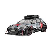 XGFFBAGB Voiture Jouet en Alliage pour Break Quattro 1:24, Modèle De Voiture, Volant, Son Et Lumière, Objet De Collection, Cadeau(Colorful Gray,with Box)