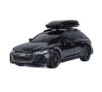 XGFFBAGB Voiture Jouet en Alliage pour Break Quattro 1:24, Modèle De Voiture, Volant, Son Et Lumière, Objet De Collection, Cadeau(Black,with Box)