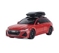 XGFFBAGB Voiture Jouet en Alliage pour Break Quattro 1:24, Modèle De Voiture, Volant, Son Et Lumière, Objet De Collection, Cadeau(Rosso,No Box)