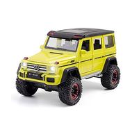 XGFFBAGB Voiture Miniature 1:24 B-G500 en Alliage, Tout-Terrain, 7 Portes Ouvrantes avec Éclairage.(Yellow,No Box)