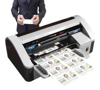 XGHDPBM Machine électrique de découpe de Cartes de Visite, Coupe-Cartes de Visite Automatique, Machine de découpe de Cartes de Visite, découpeuse de Cartes de Visite, Marge réglable de 5 à 15 mm
