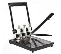 XGHDPBM Perforatrice et Massicot 2 en 1 Robuste à 3 Trous, capacité A4 200 Feuilles, marges réglables et Foret 3/4/5 mm, for Le Bureau, la Maison et Le Papier.(5mm)