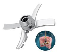XGHJ Lame de rechange compatible avec les machines à crème glacée Ninja Creami NC500, NC500, NC500C, NC501C, NC501H, en acier inoxydable, blanc argenté