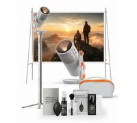 XGIMI XG-MOGO4/PACK+ Master Pack+ Vidéoprojecteur Portable 1080 P Son Harman Kardon,450 LU WiFi Bluetooth+ÉcranPortable+ Trépied avec Batterie+Sacoche +Kit de Nettoyage+Filtre Optique Sunset