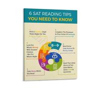 XGINERFEX Academic Success Reading Tips Educational Canvas Poster Wall-Art Decor Motivational Print for Students and Book Lovers(Framed,16x24inch(40x60cm))
