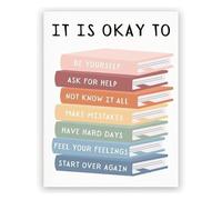 XGINERFEX Affirmation Wall-Art - It’s Okay to Not be Okay Poster for Room and Classroom(Unframed,16x24inch(40x60cm))