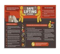 XGINERFEX Back Poster Proper Lifting Techniques Ergonomics Canvas Wall-Art for Workplace Gym (Unframed,12x18inch(30x45cm))