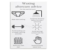 XGINERFEX Beauty Salon Wall Chart Waxing Aftercare Guide Canvas Print For Professional Decor Or Her Home Vanity Area