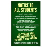 XGINERFEX Behavior Expectations Poster High School Classroom Rules for Teachers Classroom Management Decor Cool Motivational Wall-Art(Framed,12x18inch(30x45cm))