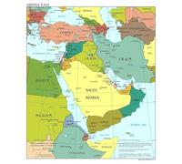 XGINERFEX Biblical Middle East Map Poster - Ancient & Modern Borders Comparison, Laminated Historical Geography Chart for Classroom(Unframed,08x12inch(20x30cm))
