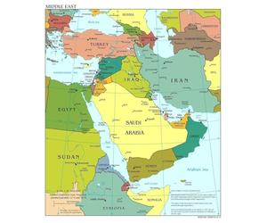 XGINERFEX Biblical Middle East Map Poster - Ancient & Modern Borders Comparison, Laminated Historical Geography Chart for Classroom(Framed,12x18inch(30x45cm))