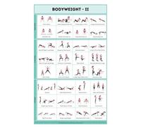 XGINERFEX Bodyweight Fitness Chart: All-in-One Workout Poster for Home Gym with Cardio, Upper, Core, Lower Body Exercises - No Weights Needed, Laminated for Durability(Framed,12x18inch(30x45cm))