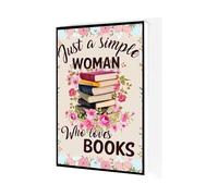 XGINERFEX Bookworm Wall Decor for Her, Inspirational Reading Print, Minimalist Art for Book Lovers, Study Home Office Library Gift(Framed,16X24inch(40X60cm))