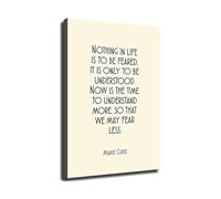 XGINERFEX Canvas Printing Marie Curie Quote Poster - Creative Aesthetics Wall Decoration for Gym Bar(Framed,08x12inch(20x30cm))