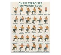 XGINERFEX Chair Yoga Poses For Seniors Beginners Seated Stretching Routine Gentle Low Impact Balance(Framed,16x24inch(40x60cm))