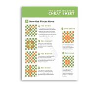 XGINERFEX Chess Fundamentals Poster Piece Movement Rules Guide For Game Room Recreation Room Office Wall-Art(Unframed,12x18inch(30x45cm))