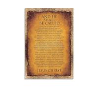 XGINERFEX Christian Inspirational Decor And He Shall Be Called Scripture Print Wall-Art for Bedroom Living Room(Framed,16x24inch(40x60cm))