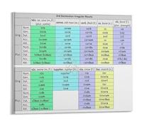 XGINERFEX Classroom Decor Latin Grammar 3rd Declension Irregular Nouns Educational Poster Canvas Print for School(Unframed,16x24inch(40x60cm))