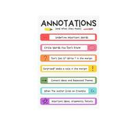 XGINERFEX Close Reading Symbol Chart Poster Mark It Up System Box Key Terms Star Main Idea Underline Evidence Question Confusion Exclamation Surprise Arrow Connection(Framed,16x24inch(40x60cm))