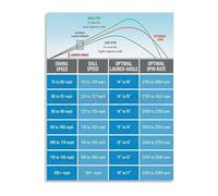 XGINERFEX Club Performance Chart Poster Shaft Flex and Swing Speed Relationship Canvas Art for Indoor Putting Green or Lounge