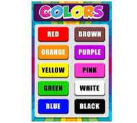 XGINERFEX Color Recognition Poster for Toddlers - Learning Colors Educational Chart, Teacher Resources for Preschool, Kindergarten & Homeschool(Unframed,16x24inch(40x60cm))