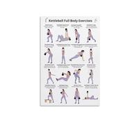 XGINERFEX Complete Kettlebell Workout Poster - Full Body Exercise Guide & Flow Chart, HIIT Home Training Wall-Art(Unframed,12x18inch(30x45cm))