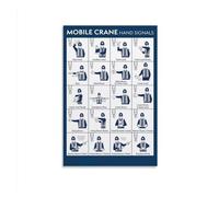 XGINERFEX Construction Poster Mobile Crane Hand Signal Chart Educational Wall-Art Canvas Print for Job Site Office Man Cave Bedroom Decor(Unframed,08X12inch(20X30cm))