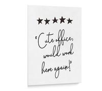 XGINERFEX Cute Office Wall-Art, Would Work Here Again Funny Sign Canvas Print for Humorous Home Office and Workplace Decor(Unframed,16x24inch(40x60cm))