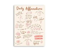 XGINERFEX Daily Affirmations And Thinking Doodle Poster Canvas Wall-Art Home Decor(Framed,12x18inch(30x45cm))