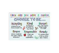 XGINERFEX Daily Choice Motivational, Inspirational Quote Canvas Wall-Art for Teacher Appreciation Gift, Thinking Classroom Decor School Supply(Unframed,16x24inch(40x60cm))