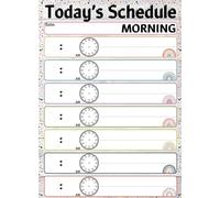XGINERFEX Daily Schedule Classroom Posters for Preschool Kindergarten, Visual Timetable for Elementary Teachers, Homeschool Learning Decor, Editable Routine Chart for(Framed,08x12inch(20x30cm))