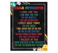 XGINERFEX Educational Motivational Poster Dear Students Inspirational Sign for Teachers Lounge and Learning Environment Decor(Unframed,12x18inch(30x45cm))