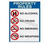 XGINERFEX Educational Poster on Public Space Rules and Property Respect Canvas Art for Home Decor(Unframed,16x24inch(40x60cm))