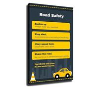 XGINERFEX Educational Poster Road and School Rules Wall-Art for Classroom Decor School Nurse Office and Counseling Room(Unframed,16x24inch(40x60cm))