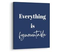 XGINERFEX Everything is Figureoutable Motivational Poster, Boho Inspired Wall-Art for Office Decor(Unframed,12x18inch(30x45cm))