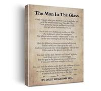 XGINERFEX Famous Inspirational Poem Poster - The Man in the Glass by Dale Wimbrow, Canvas Wall Art for Motivation, Home Decor, and Personal Achievement Gifts(Unframed,08x12inch(20x30cm))