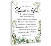 XGINERFEX Fruit of the Spirit Love Joy Peace Canvas Art - Galatians 5:22-23 Scripture Print for Christian Living Room Decor(Framed,12x18inch(30x45cm))