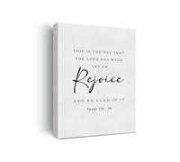XGINERFEX God's Gift of Today Canvas Painting - Contemporary Scripture Art Featuring Words of Joy from the Bible for Wall Decoration in Room(Framed,08x12inch(20x30cm))